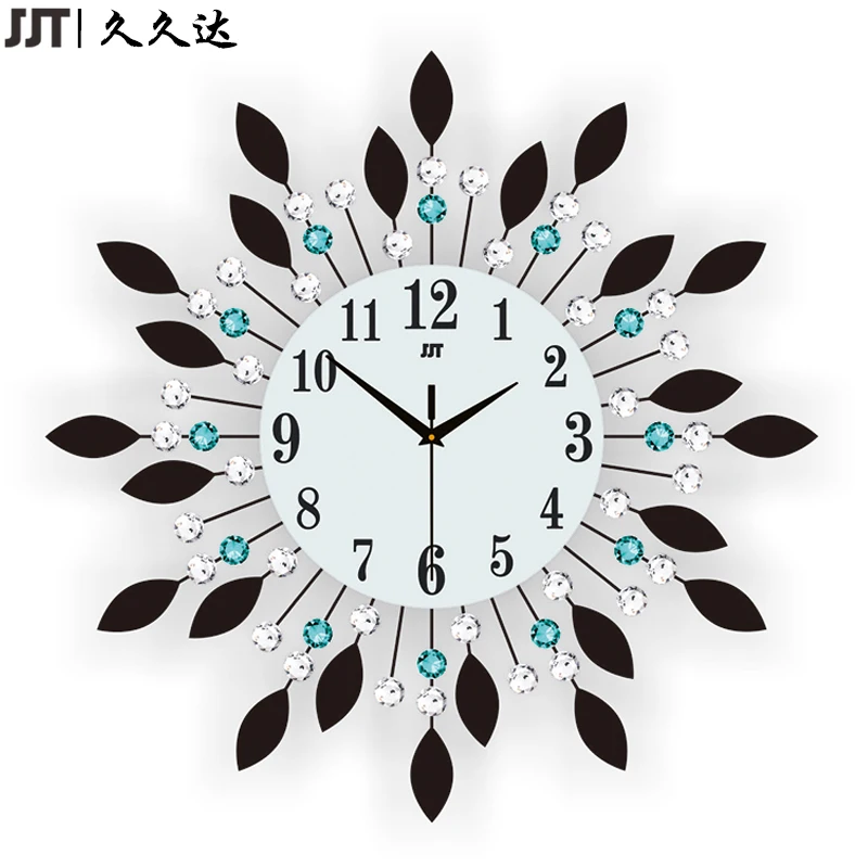 JJT Luxury Diamond Large Wall Clocks Crystal Glass Metal Wall Clock For Living Room Decoration
JJT Luxury Diamond Large Wall Clocks Crystal Glass Metal Wall Clock For Living Room Decoration