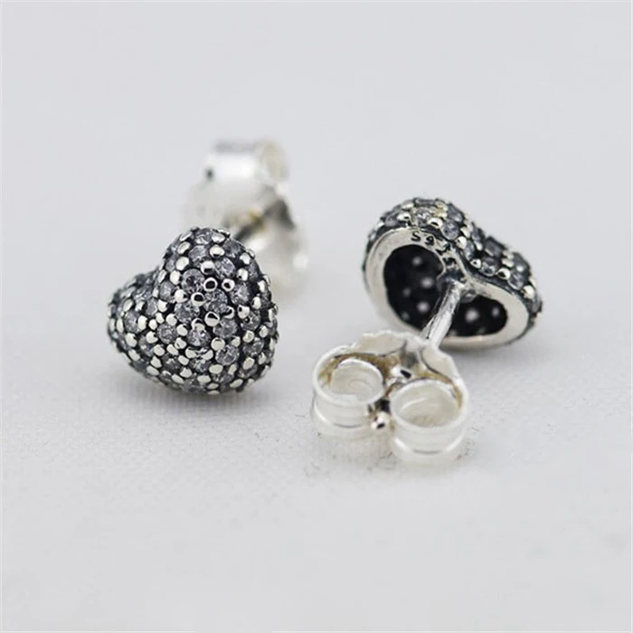 925 Sterling Silver In My Heart Pave Stud Earrings with Clear CZ for Women DIY Jewerly Match Famous Brand Jewelry Summer Style
925 Sterling Silver In My Heart Pave Stud Earrings with Clear CZ for Women DIY Jewerly Match Famous Brand Jewelry Summer Style