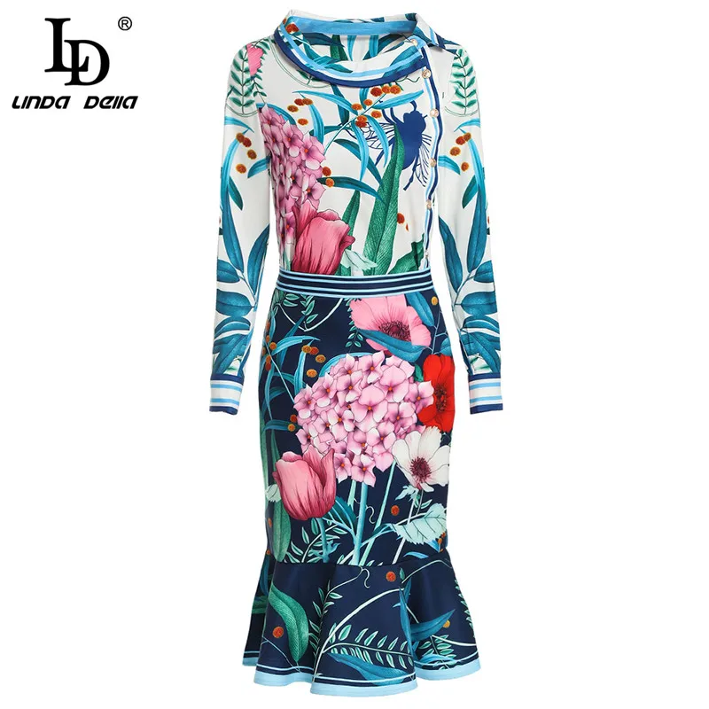 LD LINDA DELLA 2019 Spring Fashion Runway Casual Skirts Two Pieces Set Floral Print Ruffles Sexy Skirt Set Women's Sets Clothing
LD LINDA DELLA 2019 Spring Fashion Runway Casual Skirts Two Pieces Set Floral Print Ruffles Sexy Skirt Set Women's Sets Clothing