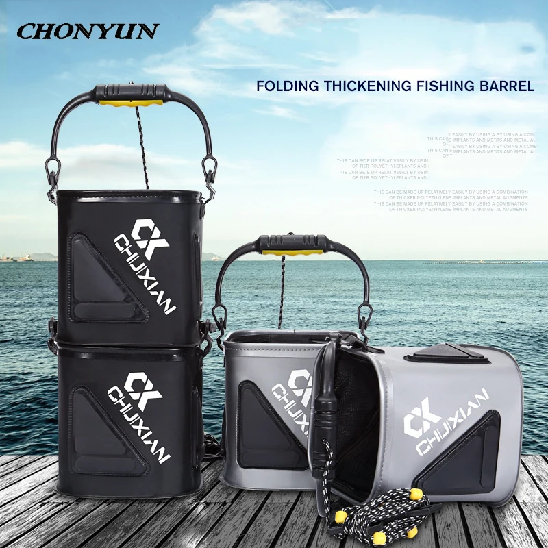 Outdoor Sports Foldable Fishing Bucket EVA Folding Thicken Bucket Leakproof With Handle Rope Fishing Accessories Hiking Camping
Outdoor Sports Foldable Fishing Bucket EVA Folding Thicken Bucket Leakproof With Handle Rope Fishing Accessories Hiking Camping
