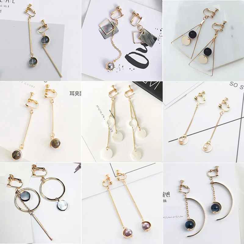 Grace Jun 2017 New Style Natrual Stone Shell Simulated Pearl Crystal Rhinestone Clip on Earrings Non Percing Charm Long Earrings
Grace Jun 2017 New Style Natrual Stone Shell Simulated Pearl Crystal Rhinestone Clip on Earrings Non Percing Charm Long Earrings