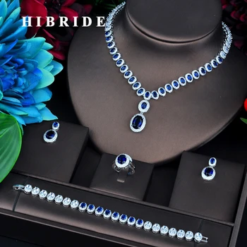 HIBRIDE Brilliant Round Cubic Zircon Pendant Jewelry Sets For Women Necklace Earring Ring Bracelet Jewelry Accessories N-743
HIBRIDE Brilliant Round Cubic Zircon Pendant Jewelry Sets For Women Necklace Earring Ring Bracelet Jewelry Accessories N-743