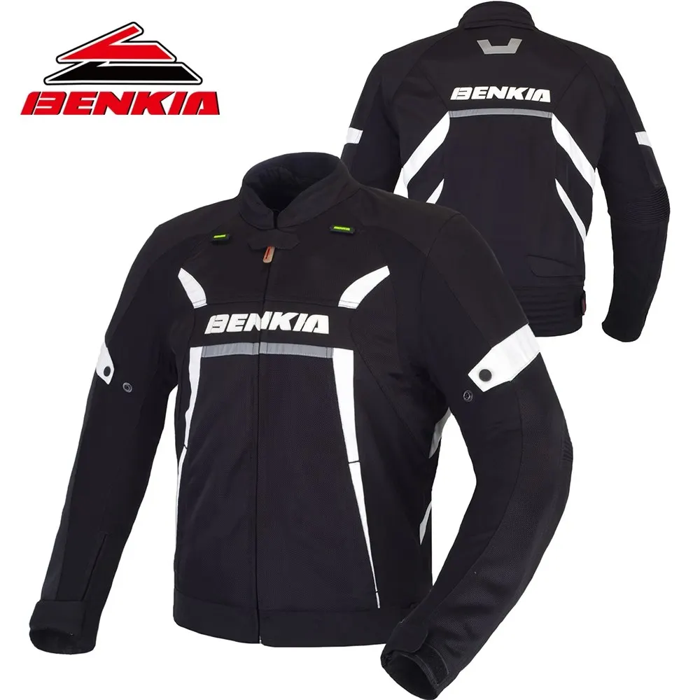 BENKIA Motorcycle Jacket Men Moto Jacket Protection Racing Jacket Moto Protection With Detachable Liner Veste Moto JW48