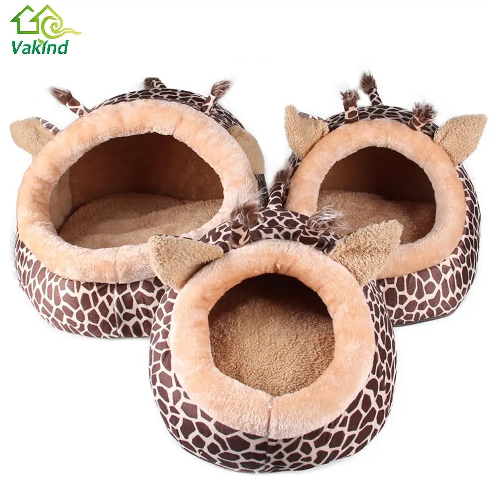 Image S M L Pet Products Warm Soft Dog House Pet Sleeping Bag Leopard Dog Kennel Cat Bed Cat House Pet Supplies