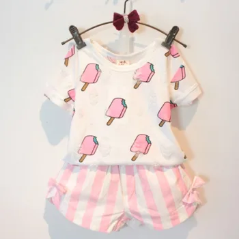 2018 New Sweet Summer Baby Girls Clothing Set Popsicle Style Kids Girl Clothes Cute Ice Cream Hole T-shirt and Bow Short Suit
2018 New Sweet Summer Baby Girls Clothing Set Popsicle Style Kids Girl Clothes Cute Ice Cream Hole T-shirt and Bow Short Suit