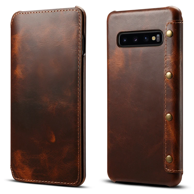For Samsung S10 S10E Cellphone Case Retro Oil Wax Cowhide Leather Flip Case Business Card Bag Cover for Samsung Galaxy S10 Plus
For Samsung S10 S10E Cellphone Case Retro Oil Wax Cowhide Leather Flip Case Business Card Bag Cover for Samsung Galaxy S10 Plus