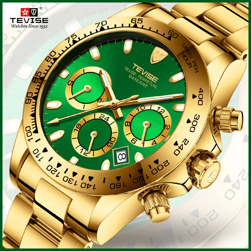 Tevise Men's Automatic Mechanical Watch Men reloj Luxury Gold Mechanical Watch Week Date Analog Display Clock Male Wristwatch
Tevise Men's Automatic Mechanical Watch Men reloj Luxury Gold Mechanical Watch Week Date Analog Display Clock Male Wristwatch