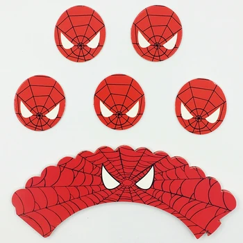120PCS/set wholesale Spiderman cupcake wrappers and toppers for children birthday party decoration supplies cake accessory
120PCS/set wholesale Spiderman cupcake wrappers and toppers for children birthday party decoration supplies cake accessory