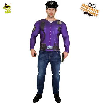 Mens Police Officer Costumes Policeman T-Shirt With 3D Digital Printing Cosplay for Adult Party Costume
Mens Police Officer Costumes Policeman T-Shirt With 3D Digital Printing Cosplay for Adult Party Costume
