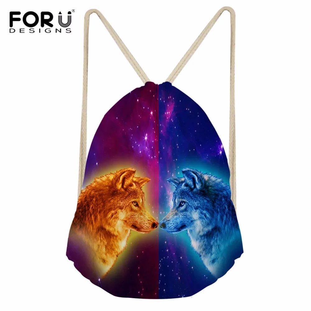 FORUDESIGNS Drawstring Bag Prints Wolf Animal Pattern Weekend Women Shopping Storage Package Teenagers School Bags sac a dos
FORUDESIGNS Drawstring Bag Prints Wolf Animal Pattern Weekend Women Shopping Storage Package Teenagers School Bags sac a dos
