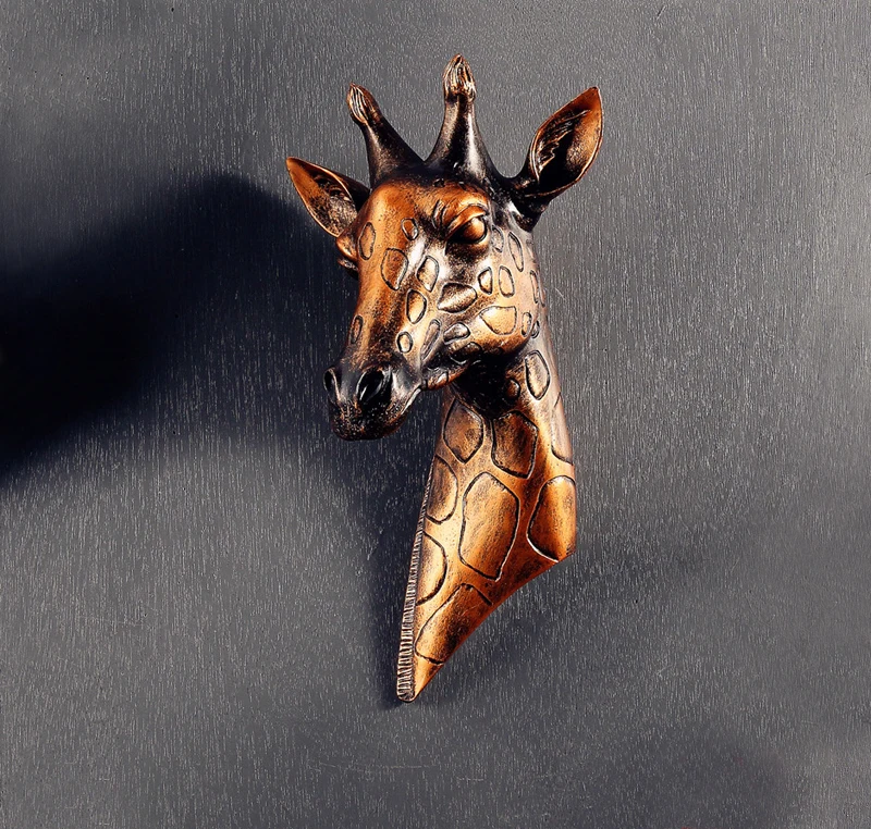 Giraffe wall hanging decoration European creative animal head wall tridimensional decoration living room style hanging piece Ret
Giraffe wall hanging decoration European creative animal head wall tridimensional decoration living room style hanging piece Ret