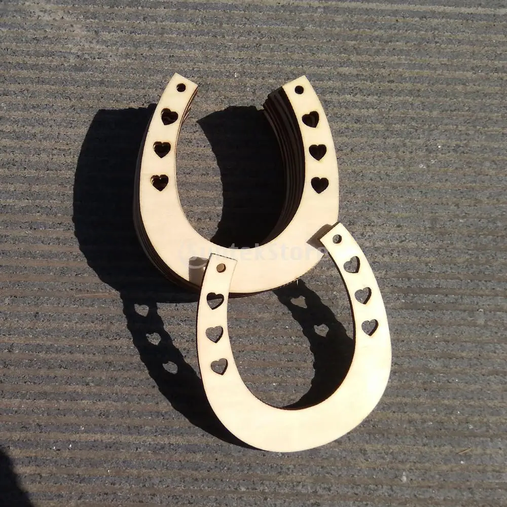 Pack of 12pcs Funny Wooden Cut Horseshoes with Heart Cutout Pieces Crafting DIY 
Pack of 12pcs Funny Wooden Cut Horseshoes with Heart Cutout Pieces Crafting DIY