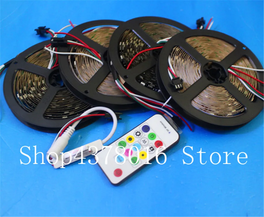 WS2811 5050 RGB LED Strip 1m/5M 150 300Leds Individual Addressable DC12V White/Black PCB, 2811 led strip Addressable Digital
WS2811 5050 RGB LED Strip 1m/5M 150 300Leds Individual Addressable DC12V White/Black PCB, 2811 led strip Addressable Digital