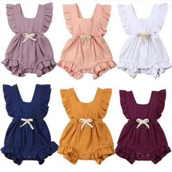 Newborn Baby Girls Ruffle Solid Color Romper Backcross Jumpsuit Outfits Sunsuit Baby Clothing
Newborn Baby Girls Ruffle Solid Color Romper Backcross Jumpsuit Outfits Sunsuit Baby Clothing