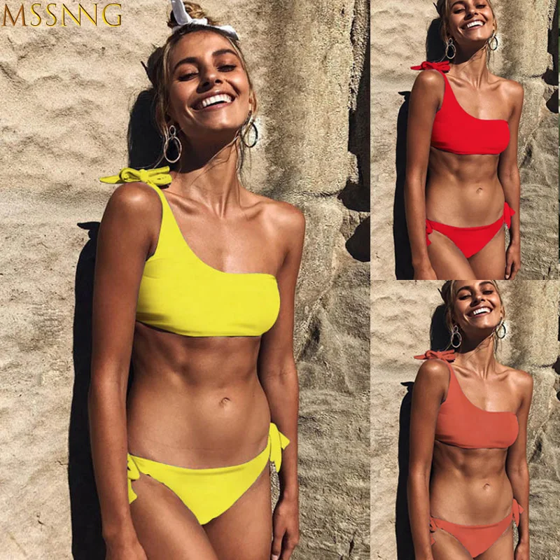 MSSNNG Summer One Shoulder Bikini Floral Bikini Swimwear Monokini Push Up Striped Bathing Suit Padded Swimming Biquini Costume
MSSNNG Summer One Shoulder Bikini Floral Bikini Swimwear Monokini Push Up Striped Bathing Suit Padded Swimming Biquini Costume