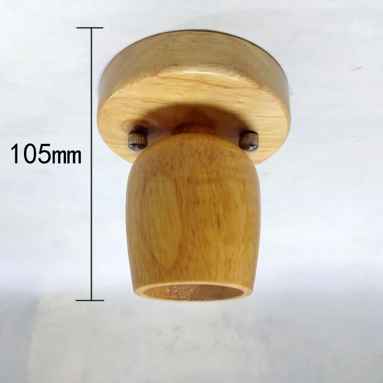Solid wood ceiling lamp E27 screw head lamp, bedroom aisle corridor balcony, log color lighting, wood base.
Solid wood ceiling lamp E27 screw head lamp, bedroom aisle corridor balcony, log color lighting, wood base.