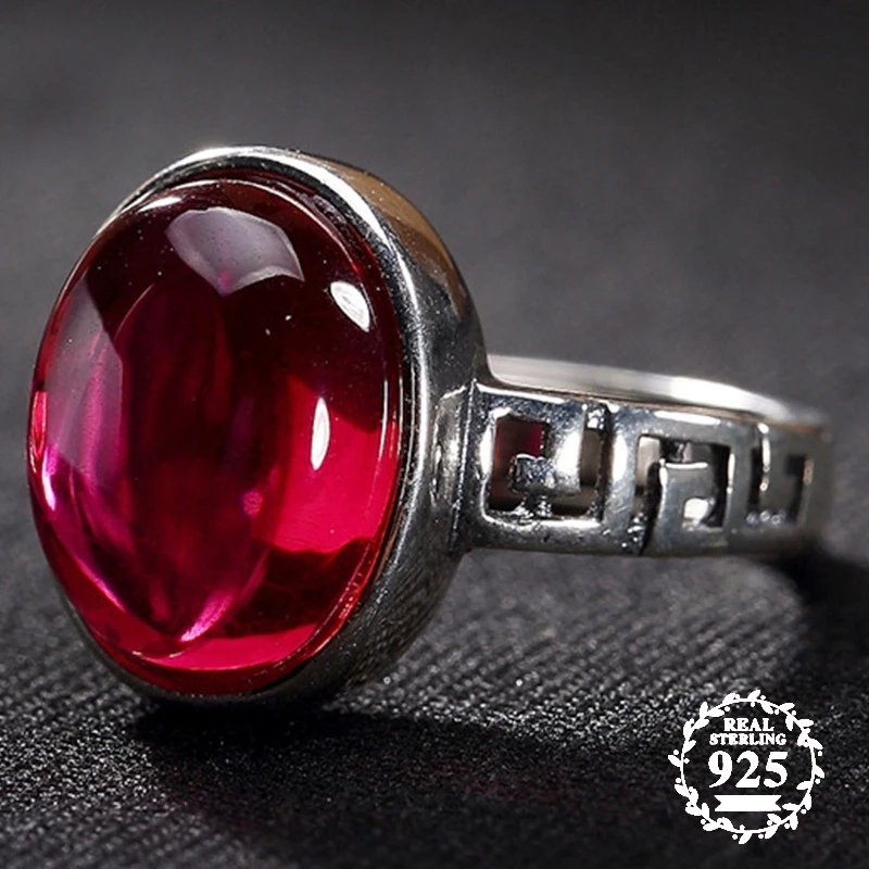 NOT FAKE S925 Fine Jewelry Ring 925 Sterling Silver Women Handmade Vintage Nature Retro Exquisite Semi Gemstone ruby oval hot
NOT FAKE S925 Fine Jewelry Ring 925 Sterling Silver Women Handmade Vintage Nature Retro Exquisite Semi Gemstone ruby oval hot