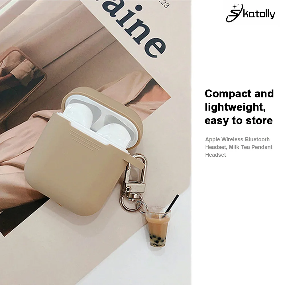Wireless Bluetooth Headset Protective Sleeve Cover Case for Airpods Wireless Earphone Charging Case with Milk Tea Hanging Buckle
Wireless Bluetooth Headset Protective Sleeve Cover Case for Airpods Wireless Earphone Charging Case with Milk Tea Hanging Buckle