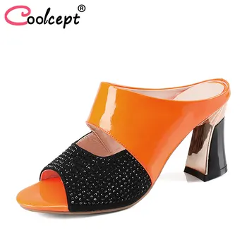 CoolCept Women High Heel Sandals 5 Colors Open Toe Mixed Color Genuine Leather Women Summer Shoes For Party Footwear Size 34-39
CoolCept Women High Heel Sandals 5 Colors Open Toe Mixed Color Genuine Leather Women Summer Shoes For Party Footwear Size 34-39