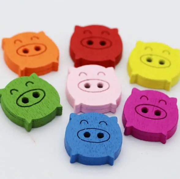 100pcs Cartoon Pig\Cat 2 holes Wood Buttons, 1.7cm, 7 colors mix, Clothing button\Scrapbooking DIY\ Toy\ DIY Craft Supplies XP15
100pcs Cartoon Pig\Cat 2 holes Wood Buttons, 1.7cm, 7 colors mix, Clothing button\Scrapbooking DIY\ Toy\ DIY Craft Supplies XP15