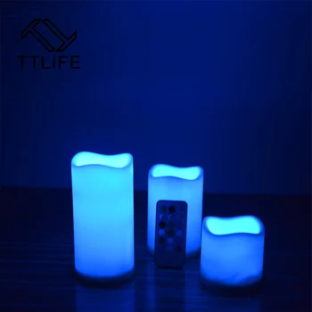 TTLIFE RGB Remote Controller Light LED Candle christmas Candle Battery Operated Tealight Candle 3pcs/set Birthday Valentine
TTLIFE RGB Remote Controller Light LED Candle christmas Candle Battery Operated Tealight Candle 3pcs/set Birthday Valentine