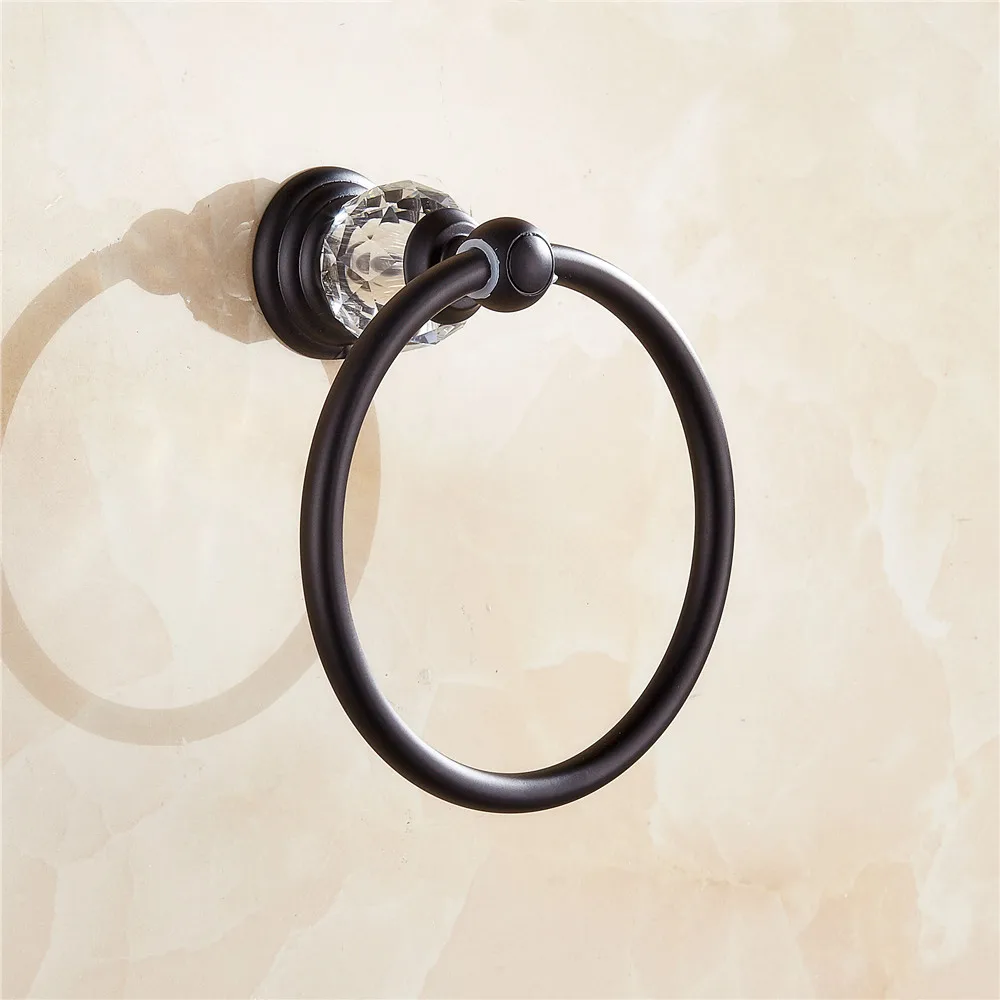AUSWIND Vintage Crystal Black Oil Bronze Zinc Alloy Round Base Towel Ring Wall Mounted Bathroom Accessory Set BN0
AUSWIND Vintage Crystal Black Oil Bronze Zinc Alloy Round Base Towel Ring Wall Mounted Bathroom Accessory Set BN0