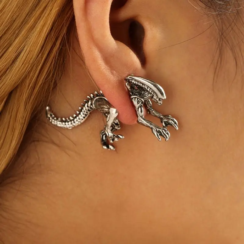 Octbyna Punk Cool Dinosaur Skeleton Stud Women Men Earring Unique Tyrannosaurus Rex Dragon Silver Black Earings Dropshipping
Octbyna Punk Cool Dinosaur Skeleton Stud Women Men Earring Unique Tyrannosaurus Rex Dragon Silver Black Earings Dropshipping