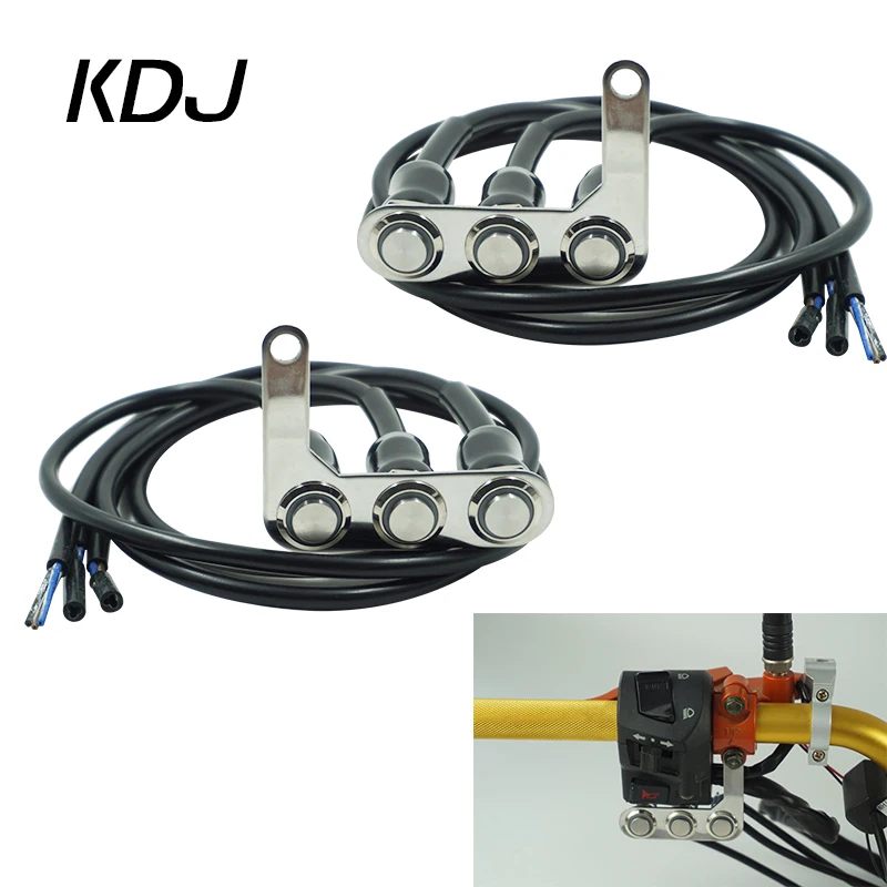 Motorcycle Switch Handlebar Adjustable Mount Waterproof Switches ON-OFF Push 3 Buttons For Headlight Horn Turn Signle with LED
Motorcycle Switch Handlebar Adjustable Mount Waterproof Switches ON-OFF Push 3 Buttons For Headlight Horn Turn Signle with LED