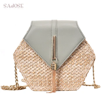 Hexagon Mulit Style Straw+leather Bag Handbags Women Summer Rattan Bag Handmade Woven Beach Bohemia Shoulder Bags New Fashion
Hexagon Mulit Style Straw+leather Bag Handbags Women Summer Rattan Bag Handmade Woven Beach Bohemia Shoulder Bags New Fashion