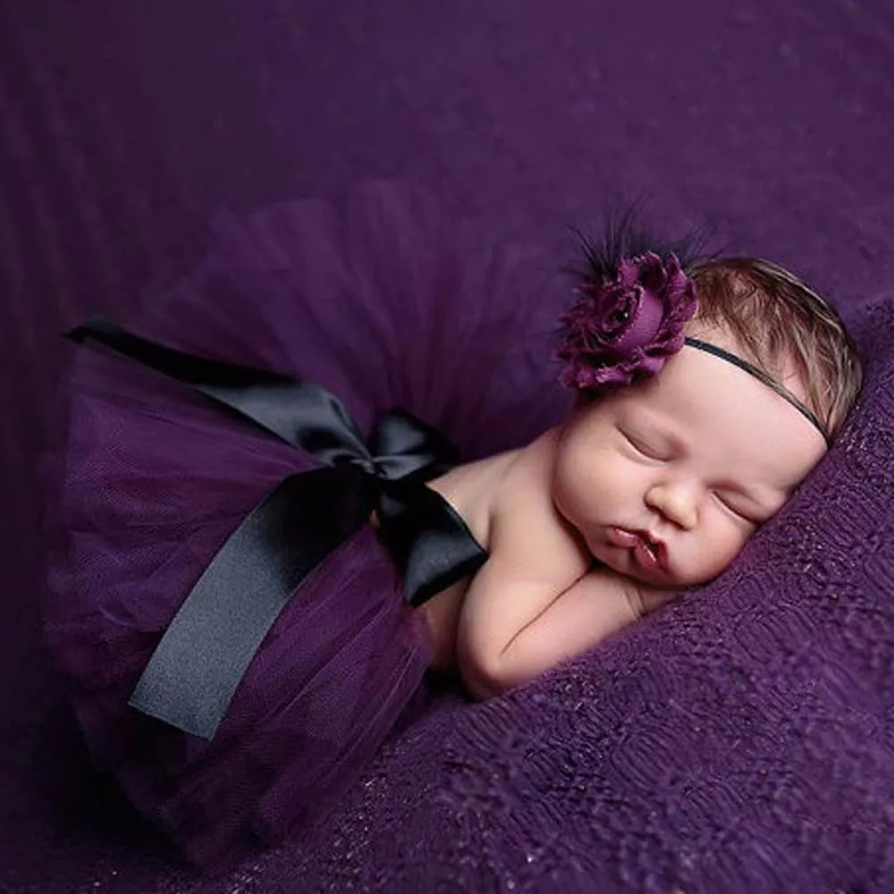Костюм для новорожденных девочек и мальчиков наряд фотосессии фиолетовые