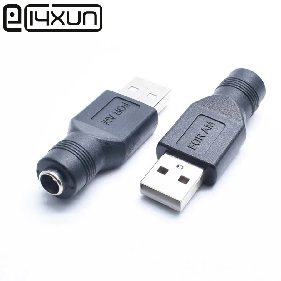 EClyxun 10 шт. DC 5 5*2 1 мм гнездовой разъем к USB 2 0 Штекерный в постоянного тока штекеры