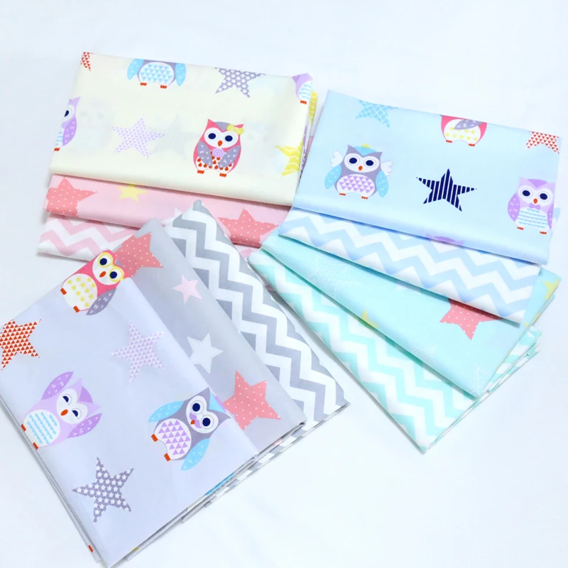New 2017 Twill Cotton Fabric Cloth Textile Diy Sewing Quilting Printed Stars Owl Wave Bedding Decoration Women Hand Craft Tissue
New 2017 Twill Cotton Fabric Cloth Textile Diy Sewing Quilting Printed Stars Owl Wave Bedding Decoration Women Hand Craft Tissue