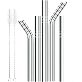 hot Reusable Metal Drinking Straws 304 Stainless Steel Sturdy Bent Straight Drinks Straw with Cleaning Brush Bar Party Accessory
hot Reusable Metal Drinking Straws 304 Stainless Steel Sturdy Bent Straight Drinks Straw with Cleaning Brush Bar Party Accessory