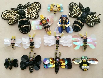 Bees dragonfly Rhinestone Beaded Patch for Clothing Sewing Beading Applique Clothes/Shoes/Bags Decoration Patch DIY Apparel 
Bees dragonfly Rhinestone Beaded Patch for Clothing Sewing Beading Applique Clothes/Shoes/Bags Decoration Patch DIY Apparel