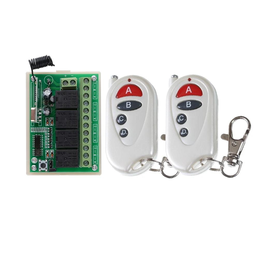 DC12V 4CH Wireless Remote Control Switch System transmitter and receiver radio receiverl
DC12V 4CH Wireless Remote Control Switch System transmitter and receiver radio receiverl