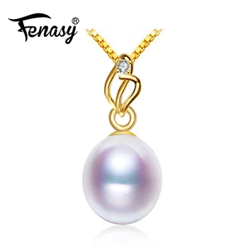 FENASY 18K Gold Pendant Natural Freshwater Pearl Charms Au750 Yellow Gold Wedding Engagement Jewelry With 925 Silver Necklace
FENASY 18K Gold Pendant Natural Freshwater Pearl Charms Au750 Yellow Gold Wedding Engagement Jewelry With 925 Silver Necklace