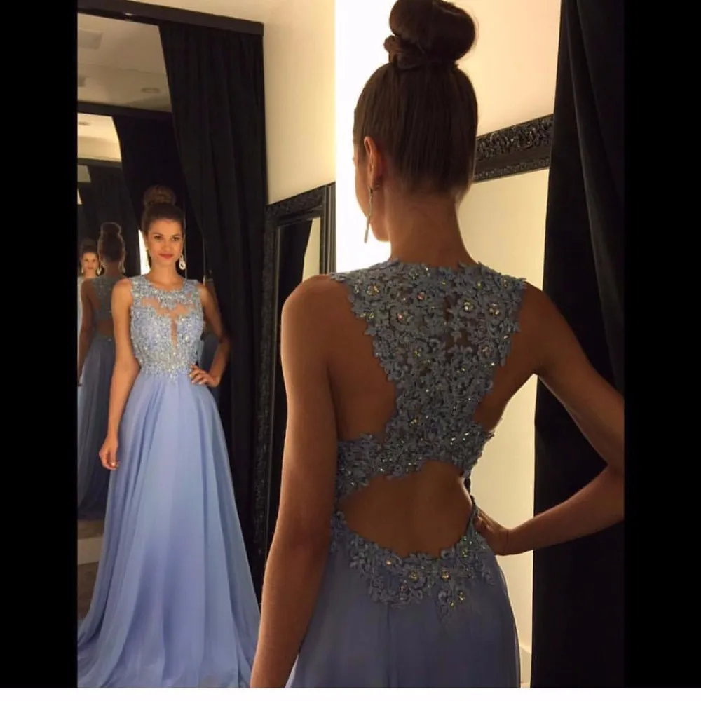 Linyixun Real Photo Sexy O Neck A Line Chiffon Lace Appliques Beaded Light Blue Long Prom Dresses 2019 Court Train Prom Gowns
Linyixun Real Photo Sexy O Neck A Line Chiffon Lace Appliques Beaded Light Blue Long Prom Dresses 2019 Court Train Prom Gowns