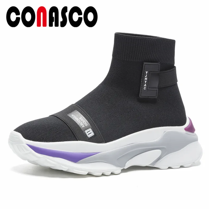 CONASCO Autumn Winter Ankle Boots Platforms Slip On Socks Boots Round Toe Ladies New Warm Party Wedding Shoes Woman Basic Boots
CONASCO Autumn Winter Ankle Boots Platforms Slip On Socks Boots Round Toe Ladies New Warm Party Wedding Shoes Woman Basic Boots