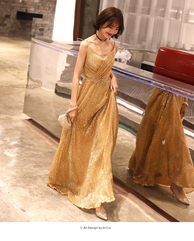 Shiny gold seqins Prom dress 2019 graduation dress A-line fashionable Evening dresses formal dress women elegant evening gowns
Shiny gold seqins Prom dress 2019 graduation dress A-line fashionable Evening dresses formal dress women elegant evening gowns