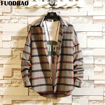 FUODRAO Plaid Casual Shirts Men Hip Hop Streetwear Harujuku Shirts Men Japanese Camisa Masculina Plus Size 5XL B016
FUODRAO Plaid Casual Shirts Men Hip Hop Streetwear Harujuku Shirts Men Japanese Camisa Masculina Plus Size 5XL B016