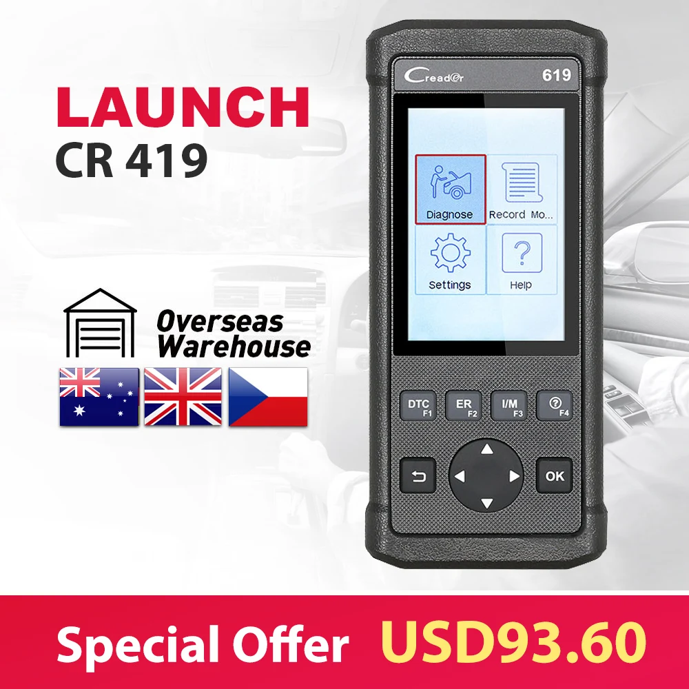 Launch CReader 619 CR619 Code Reader OBD2/EOBD Function Support Data Record replay instead of Autel AL619
Launch CReader 619 CR619 Code Reader OBD2/EOBD Function Support Data Record replay instead of Autel AL619