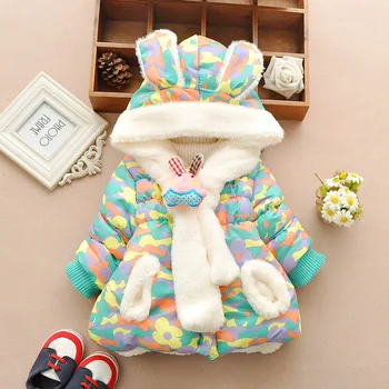 Winter Kids Girls Coat Jackets Children Baby Cotton Clothes Infant Girls Warm Plush Velvet Outerwear Fashion Rabbit Ear Hooded
Winter Kids Girls Coat Jackets Children Baby Cotton Clothes Infant Girls Warm Plush Velvet Outerwear Fashion Rabbit Ear Hooded