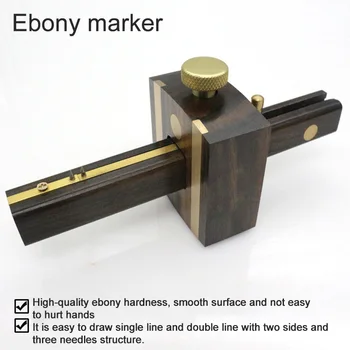 Marking Meter 8inch/20cm Ebony Woodworking Marking Gauge Multi-Function Screw Type Woodworking Tool JDH99
Marking Meter 8inch/20cm Ebony Woodworking Marking Gauge Multi-Function Screw Type Woodworking Tool JDH99