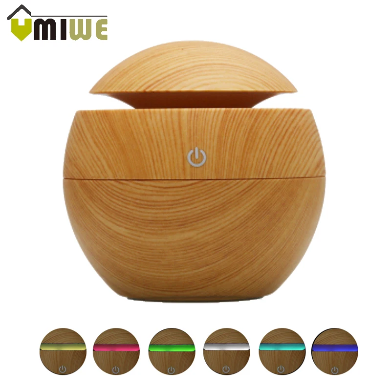 130ML Ultrasonic Air Humidifier Wood Grain Aromatherapy Aroma Essential Oil Diffuser USB Color Changing Cool Mist Humidifiers
130ML Ultrasonic Air Humidifier Wood Grain Aromatherapy Aroma Essential Oil Diffuser USB Color Changing Cool Mist Humidifiers