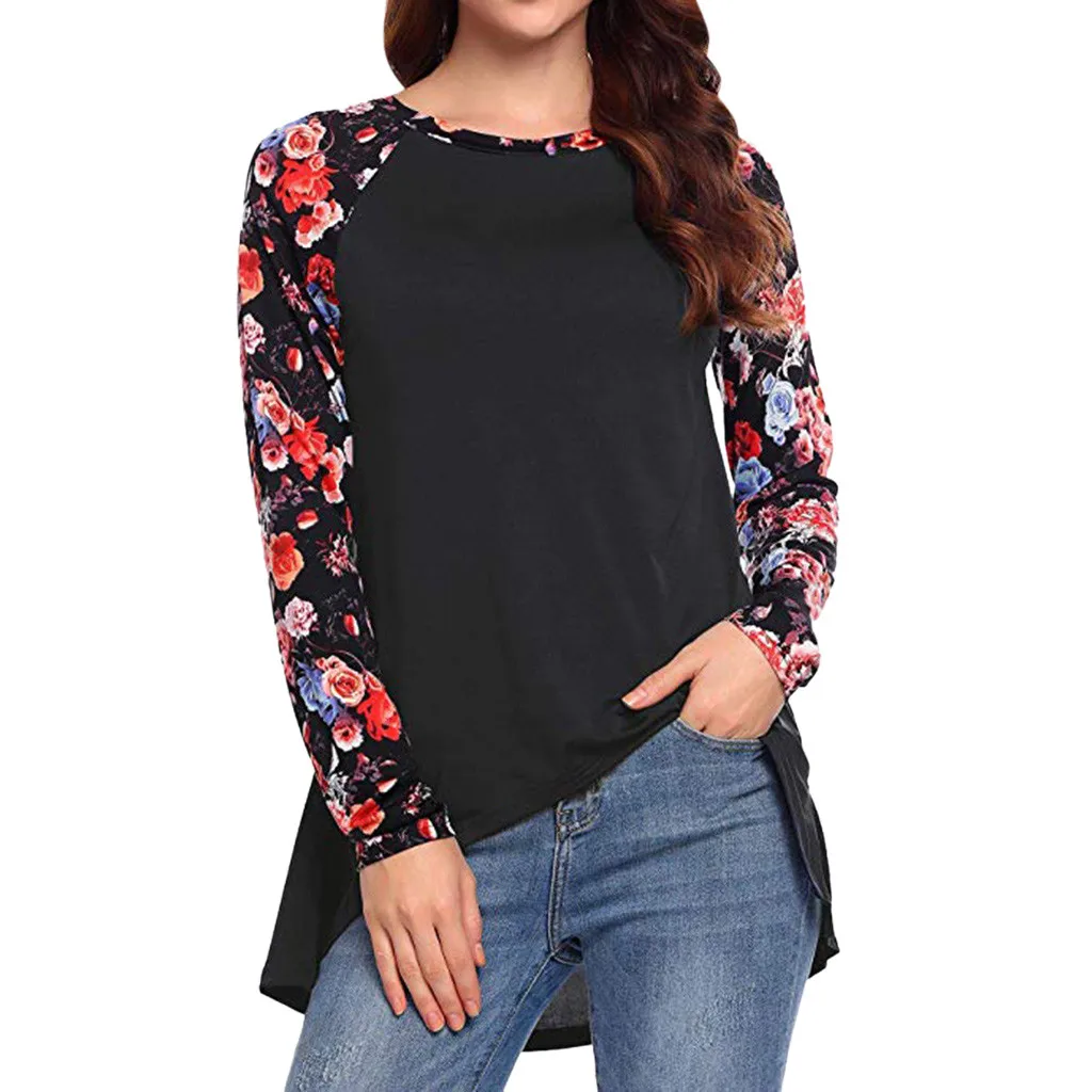 New Hot Women's Long Sleeve High Low Hem Shirt Patchwork Floral Blouse Plus Size Clothing Shirt Tunic Tops Blusas Femininas 2019
New Hot Women's Long Sleeve High Low Hem Shirt Patchwork Floral Blouse Plus Size Clothing Shirt Tunic Tops Blusas Femininas 2019