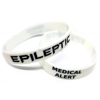 100pcs White EPILEPTIC MEDICAL AWARENESS ALERT wristband silicone bracelets free shipping by ePacket A
100pcs White EPILEPTIC MEDICAL AWARENESS ALERT wristband silicone bracelets free shipping by ePacket A
