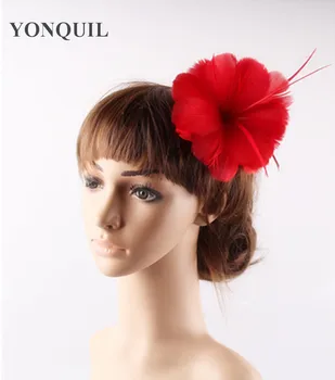 2017 Cute red feather flower girls accessories hair combs fascinator headwear beautiful women party cocktail church headpiece
2017 Cute red feather flower girls accessories hair combs fascinator headwear beautiful women party cocktail church headpiece