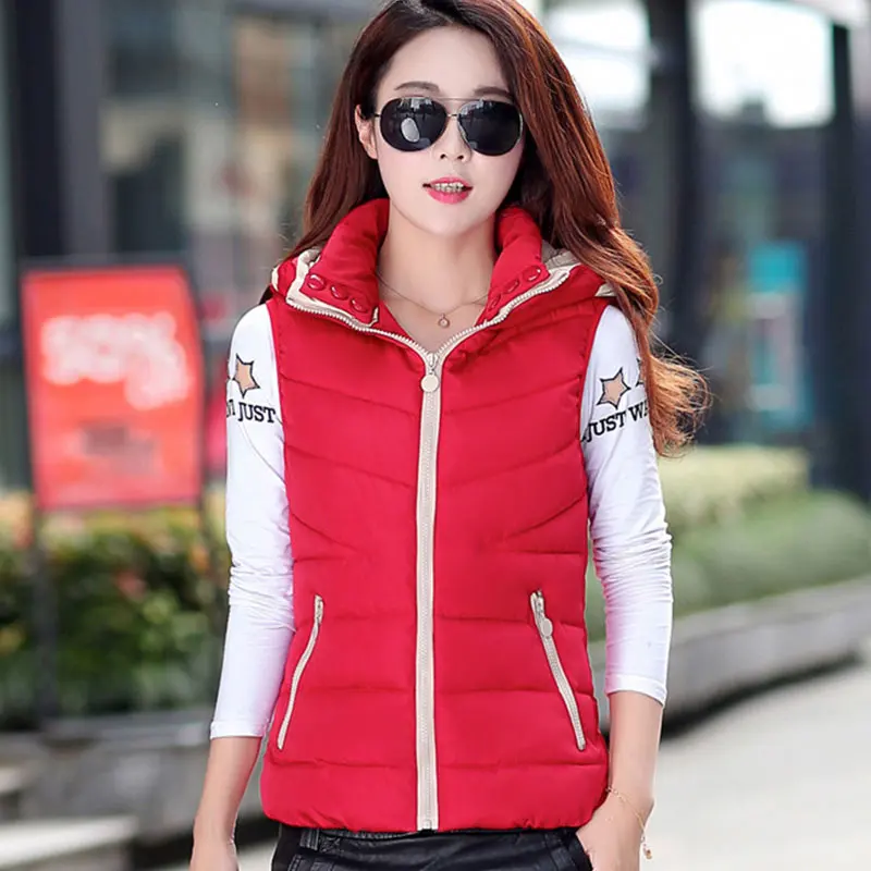 QSC Vest Women 2018 Autumn Winter New Cotton Vest Short Hooded Female Offer Down Cotton Padded Slim Solid Casual Coat Lady
QSC Vest Women 2018 Autumn Winter New Cotton Vest Short Hooded Female Offer Down Cotton Padded Slim Solid Casual Coat Lady