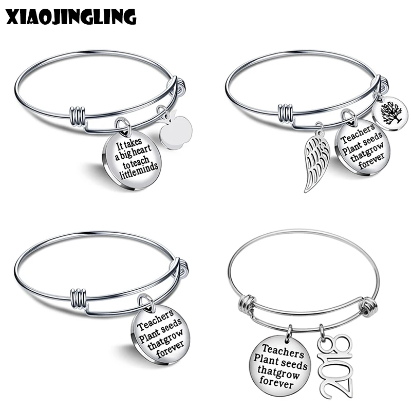 XIAOJINGLING 16 Styles Stainless Steel Bracelets & Bangles High Quality Bangle Jewelry For Women Fashion Popular Teacher Gift
XIAOJINGLING 16 Styles Stainless Steel Bracelets & Bangles High Quality Bangle Jewelry For Women Fashion Popular Teacher Gift