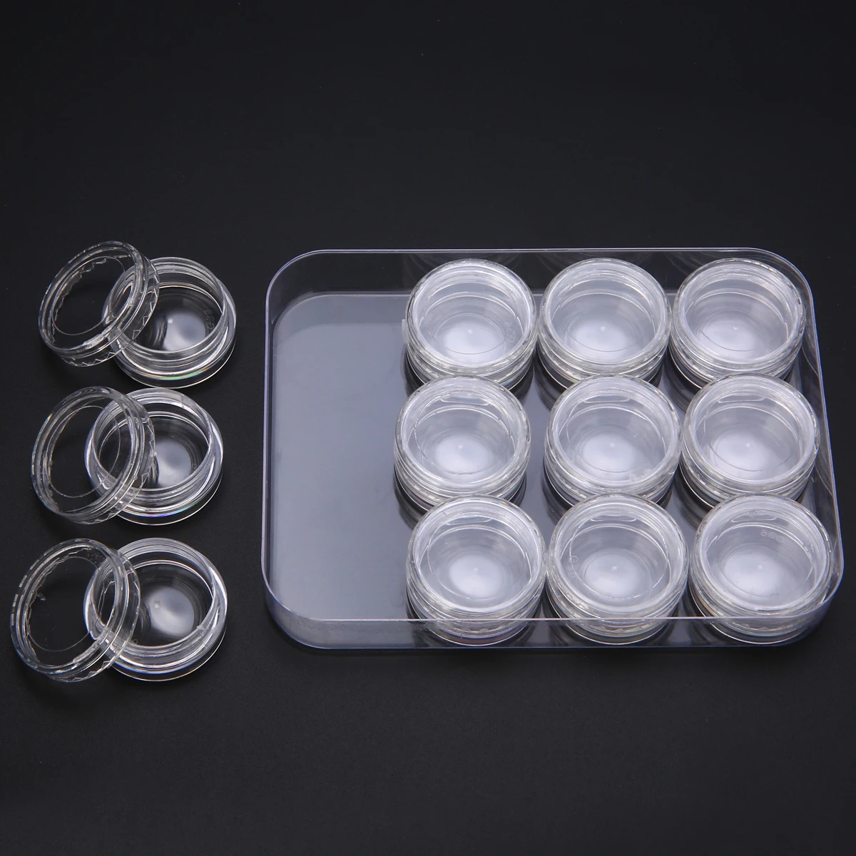 1set 12 Small Round Jars Organizers Containers 1 Set (12PCs) Clear Beads Jewelry Make Up Strorage Box Transparent 13.6*10.5*2cm
1set 12 Small Round Jars Organizers Containers 1 Set (12PCs) Clear Beads Jewelry Make Up Strorage Box Transparent 13.6*10.5*2cm